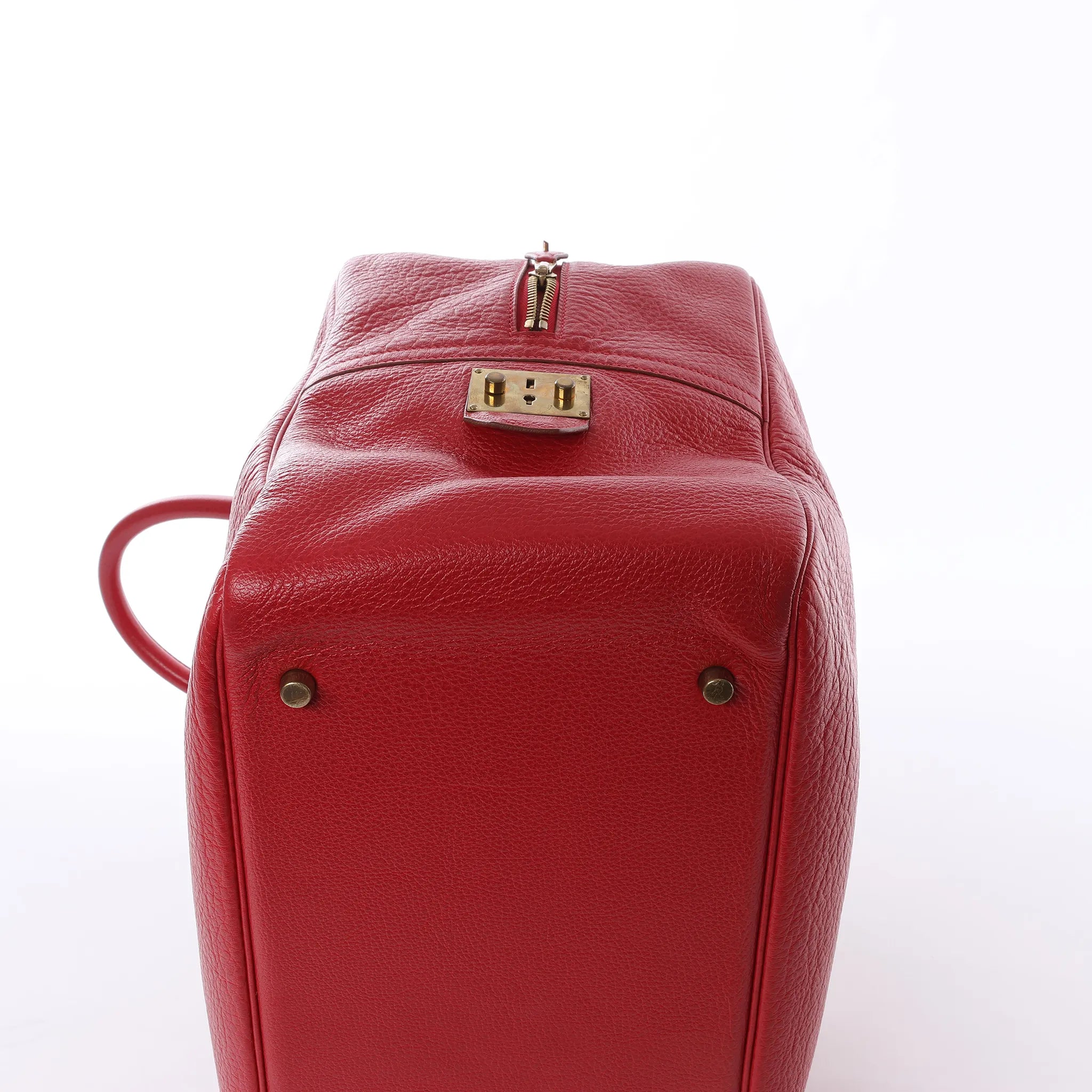 HERMES Plume 45 Fjord Handbag in Rouge vif □B: 1998