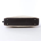 HERMES Plume Dog 38 Toile H & Leather in Beige×Brown □F: 2002