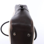 HERMES Plume Dog 38 Toile H & Leather in Beige×Brown □F: 2002