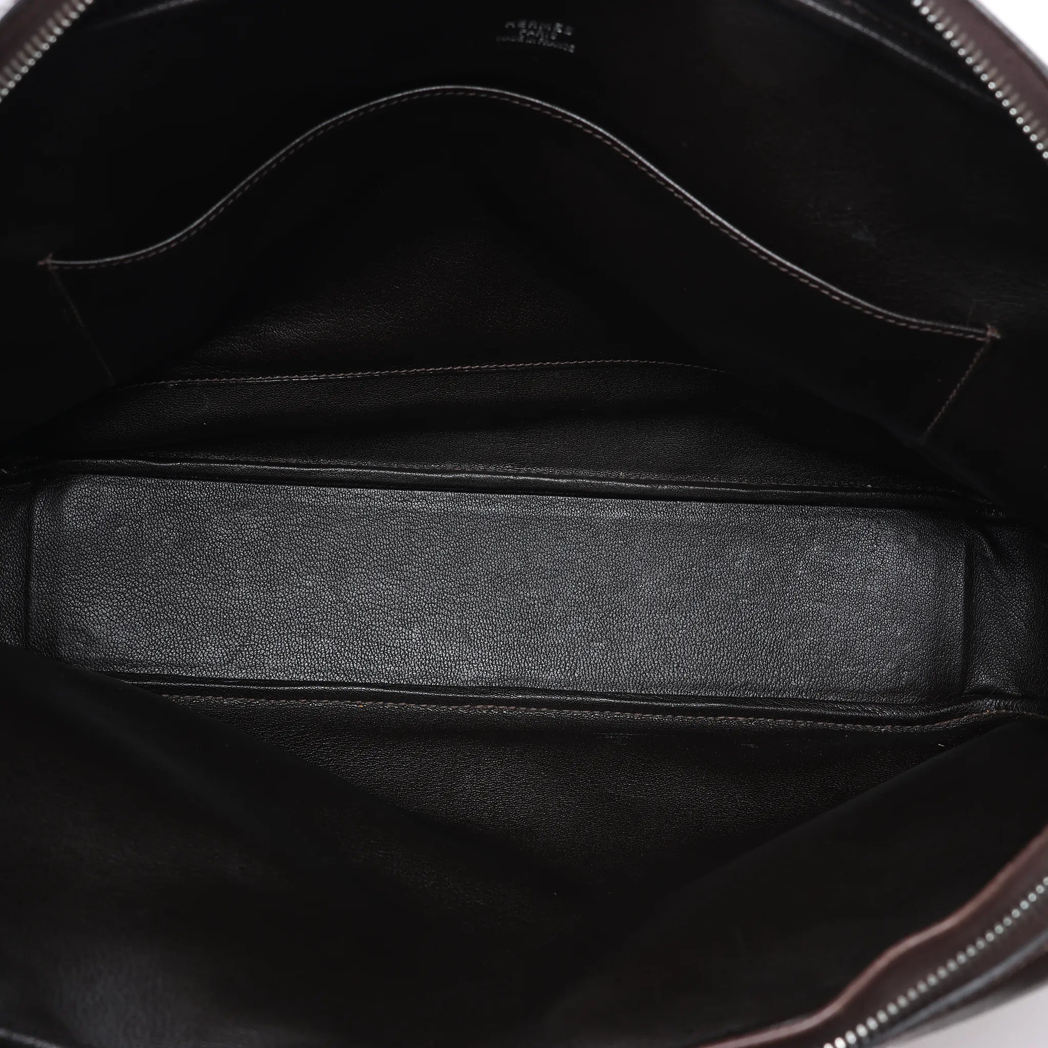 HERMES Plume Dog 38 Toile H & Leather in Beige×Brown □F: 2002