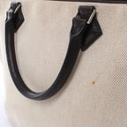HERMES Plume Dog 38 Toile H & Leather in Beige×Brown □F: 2002