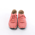 Hermès Quick Leather x Suede Sneakers in Pink, Size EU 37