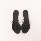 HERMES Rivage Rubber Sandals in Black, Size 36 EU