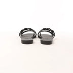 HERMES Rivage Rubber Sandals in Black, Size 36 EU