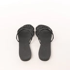 HERMES Rivage Rubber Sandals in Black, Size 36 EU