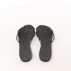 HERMES Rivage Rubber Sandals in Black, Size 36 EU