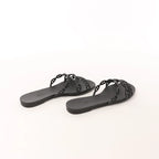 HERMES Rivage Rubber Sandals in Black, Size 36 EU