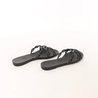 HERMES Rivage Rubber Sandals in Black, Size 36 EU