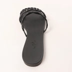 HERMES Rivage Rubber Sandals in Black, Size 36 EU