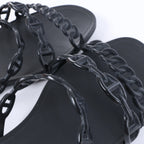 Sandalias de goma Rivage de HERMES en negro, talla 36 UE