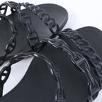 Hermès Rivage Rubber Sandals in Black 181169Z, Size EU 39