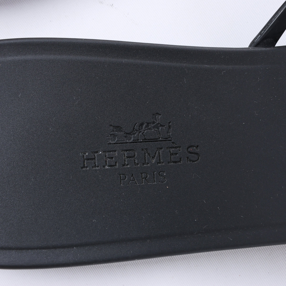 Hermès Rivage Rubber Sandals in Black 181169Z, Size EU 39
