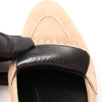 Hermès Royal Suede Loafer in Beige, Size 38.5 EU
