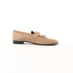 Hermès Royal Suede Loafer in Beige, Size 38.5 EU