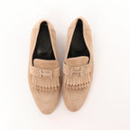 Hermès Royal Suede Loafer in Beige, Size 38.5 EU