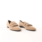 Hermès Royal Suede Loafer in Beige, Size 38.5 EU