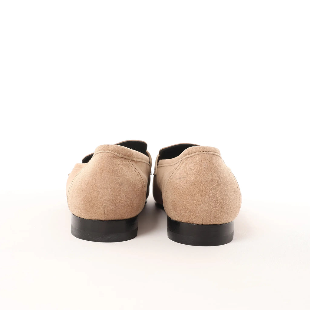 Hermès Royal Suede Loafer in Beige, Size 38.5 EU