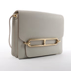 Hermes Sac Roulis 23 Evercolor Crossbody Bag in Pearl Gray C: 2018