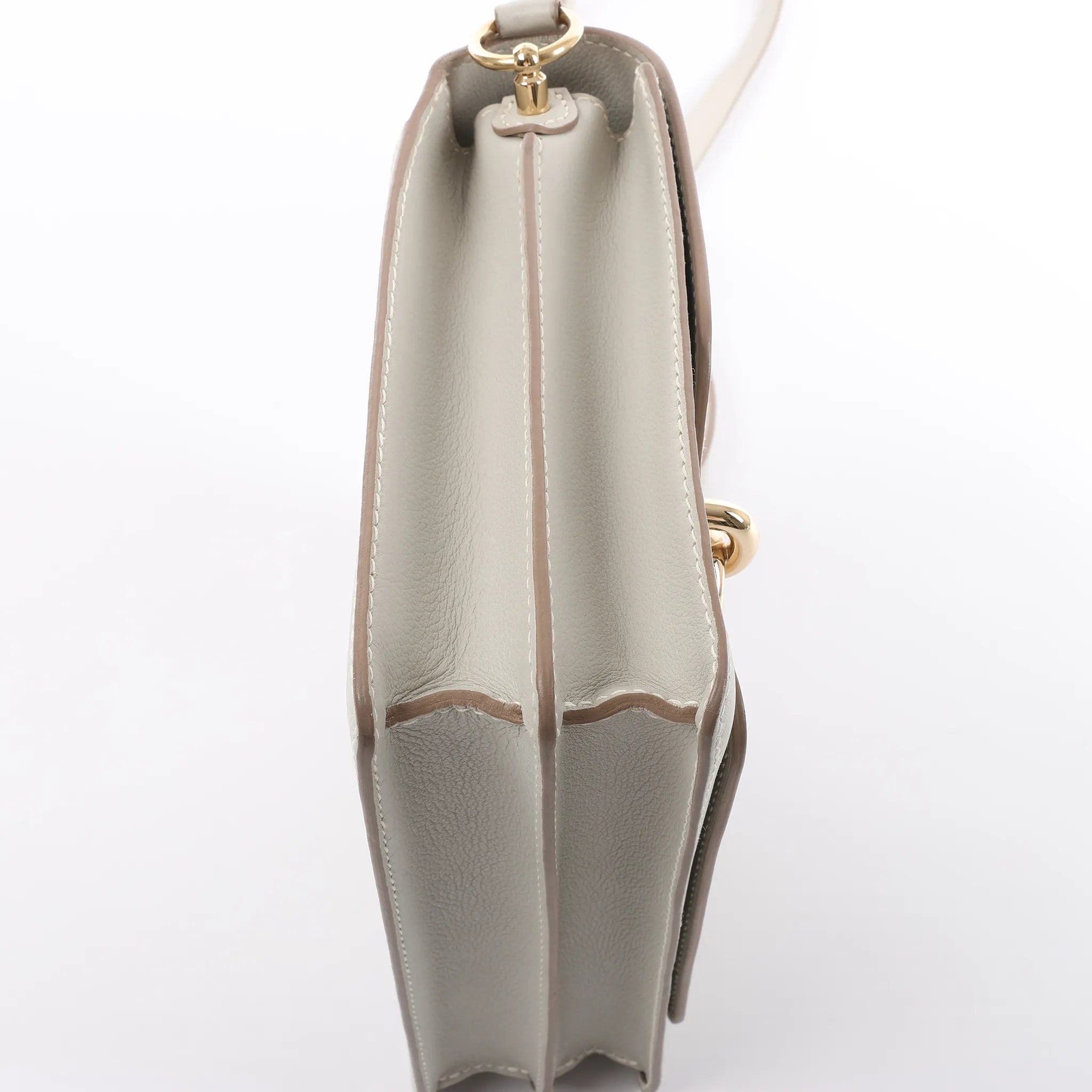 Hermes Sac Roulis 23 Evercolor Crossbody Bag in Pearl Gray C: 2018