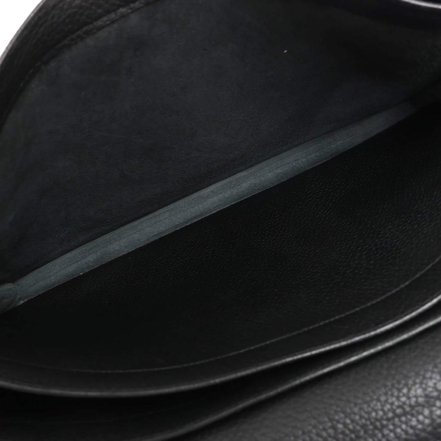 HERMÈS Sac à Depeche 38 Ardennes Lederhandtasche in Schwarz ○V:1992