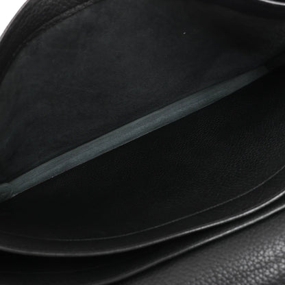 HERMÈS Sac à Depeche 38 Ardennes Lederhandtasche in Schwarz ○V:1992