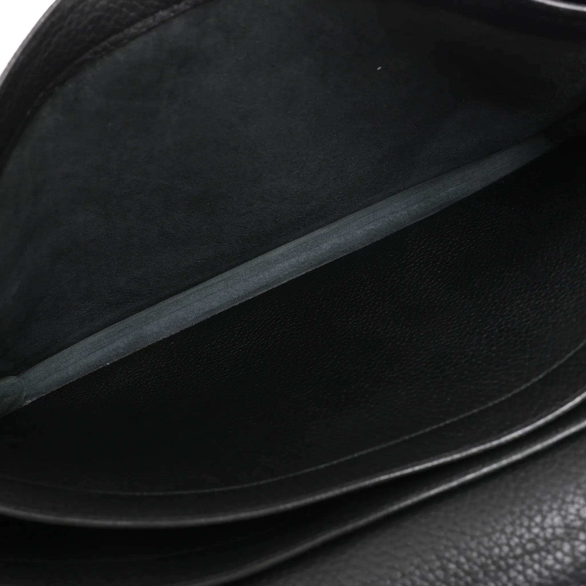 HERMÈS Sac à Depeche 38 Ardennes Leather Handbag in Black ○V:1992