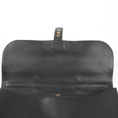 HERMÈS Sac à Depeche 38 Ardennes Lederhandtasche in Schwarz ○V:1992