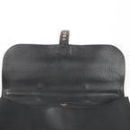 HERMÈS Sac à Depeche 38 Ardennes Leather Handbag in Black ○V:1992