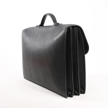 HERMÈS Sac à Depeche 38 Ardennes Lederhandtasche in Schwarz ○V:1992