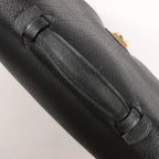 HERMÈS Sac à Depeche 38 Ardennes Leather Handbag in Black ○V:1992