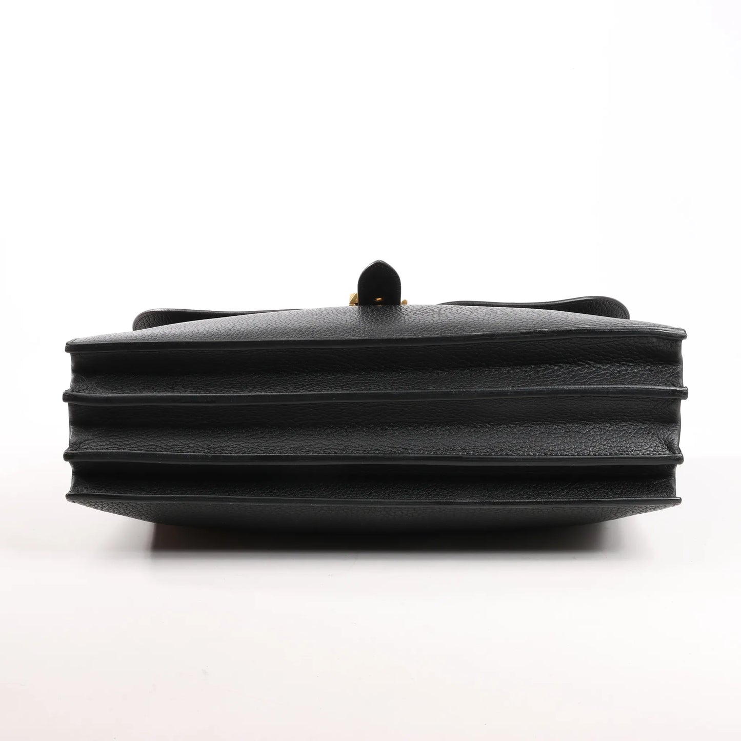 HERMÈS Sac à Depeche 38 Ardennes Lederhandtasche in Schwarz ○V:1992