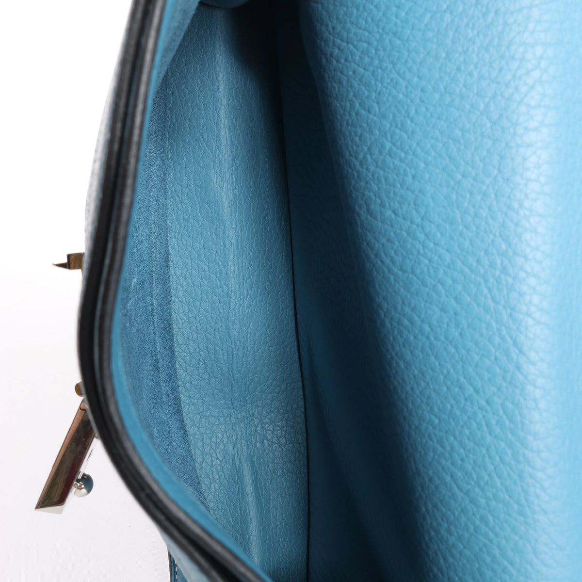 Hermès Sac à Dépêches 27 Taurillon Clemence Handbag in Blue Jean □L: 2008