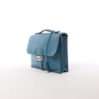 Hermès Sac à Dépêches 27 Taurillon Clemence Handbag in Blue Jean □L: 2008