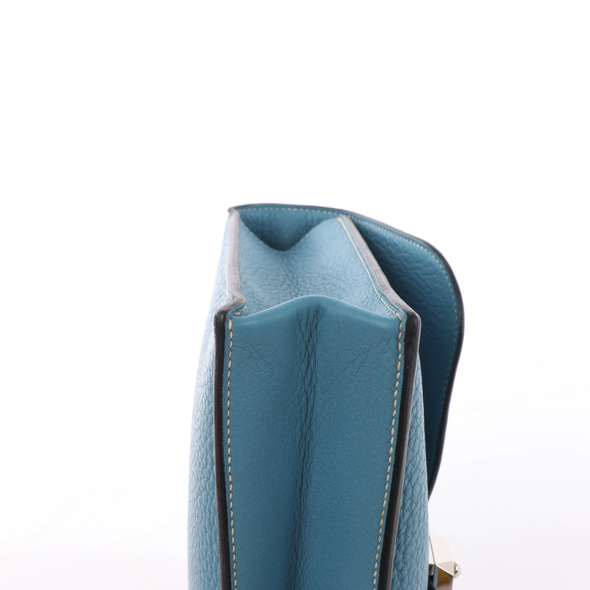 Hermès Sac à Dépêches 27 Taurillon Clemence Handbag in Blue Jean □L: 2008