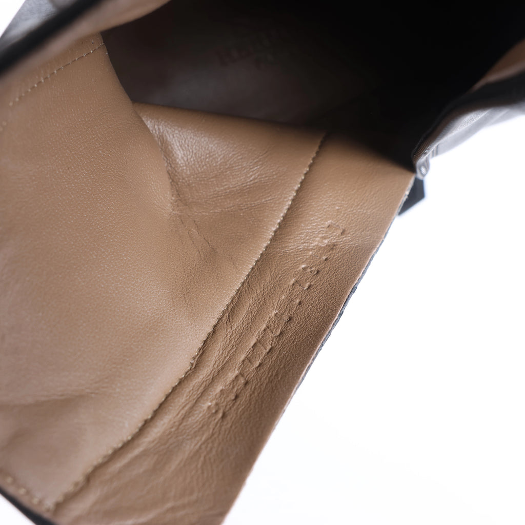 Botas largas de cuero Hermes New Jersey en negro, talla 38 UE