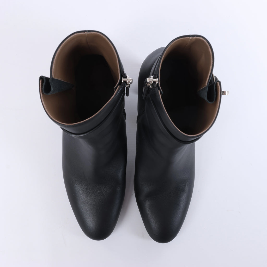 Botas largas de cuero Hermes New Jersey en negro, talla 38 UE