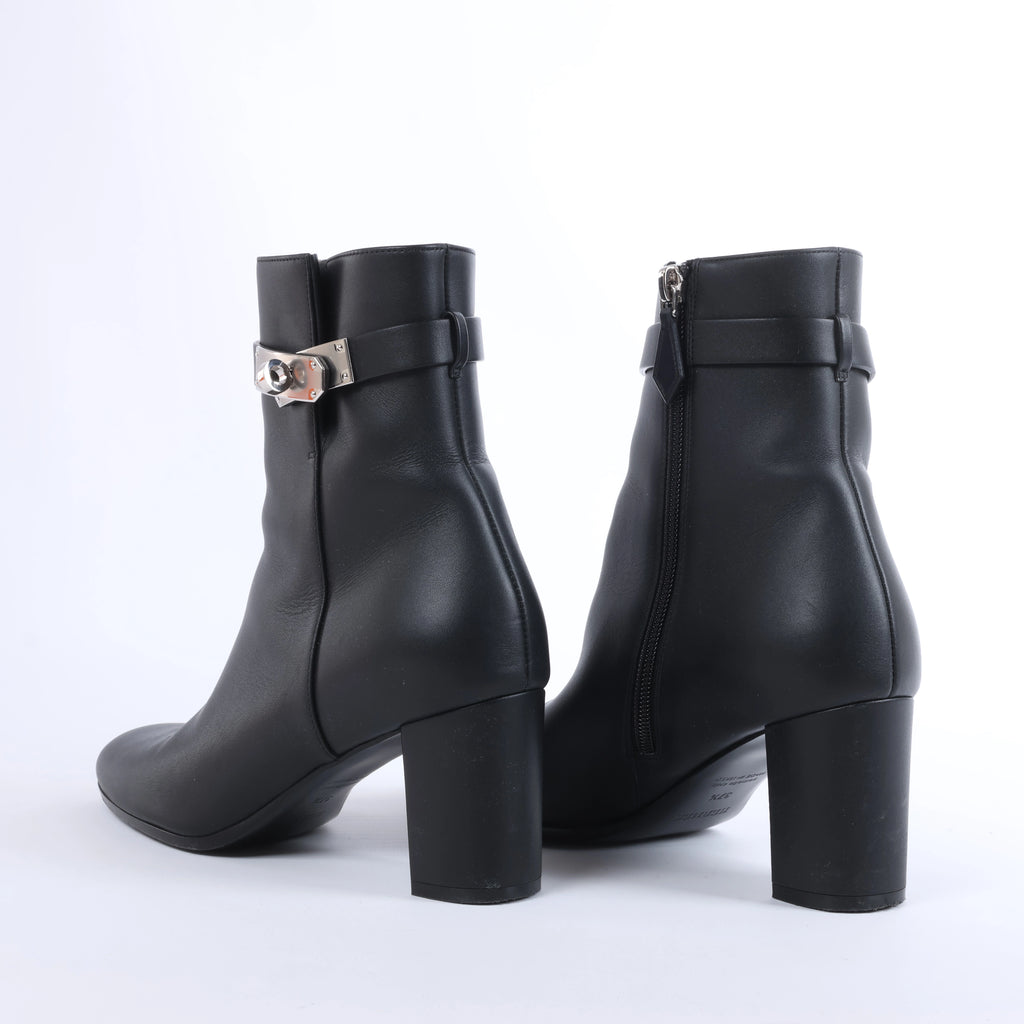 Botas largas de cuero Hermes New Jersey en negro, talla 38 UE