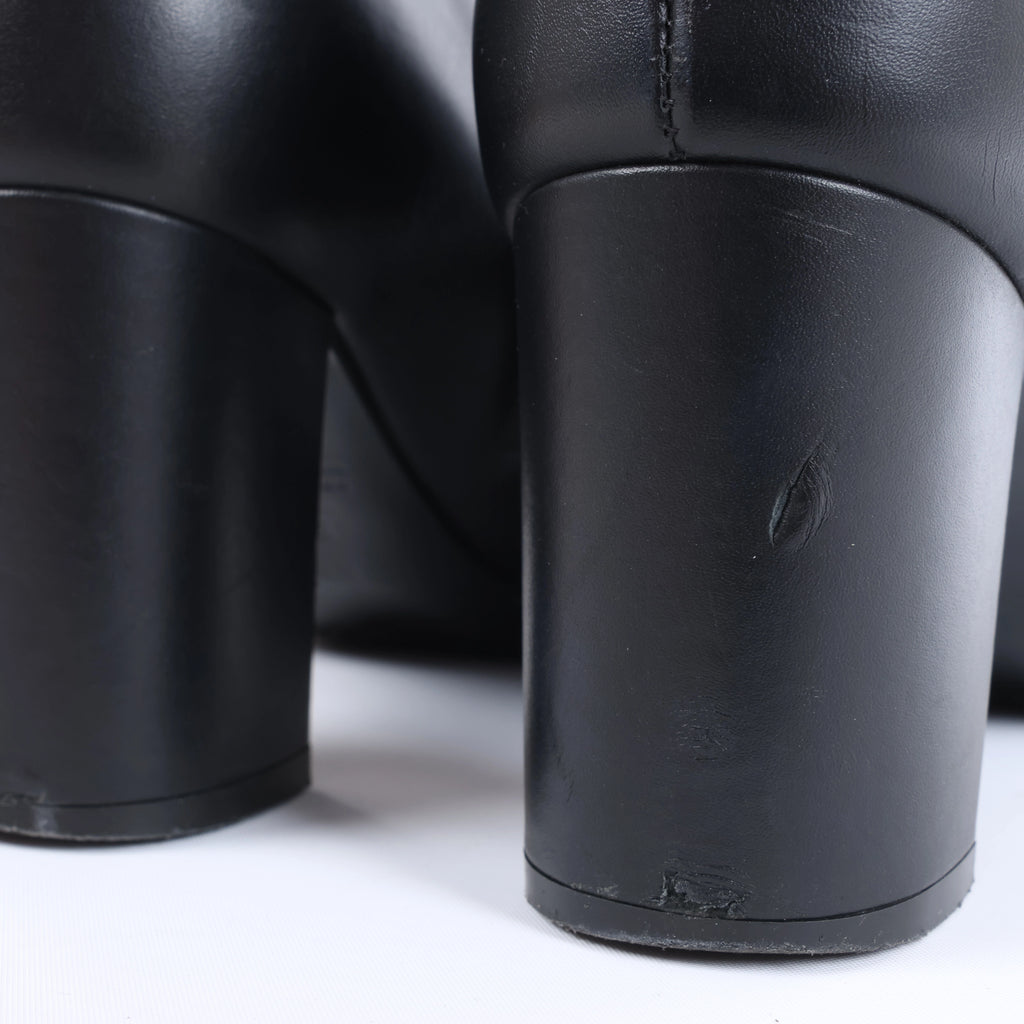 Botas largas de cuero Hermes New Jersey en negro, talla 38 UE