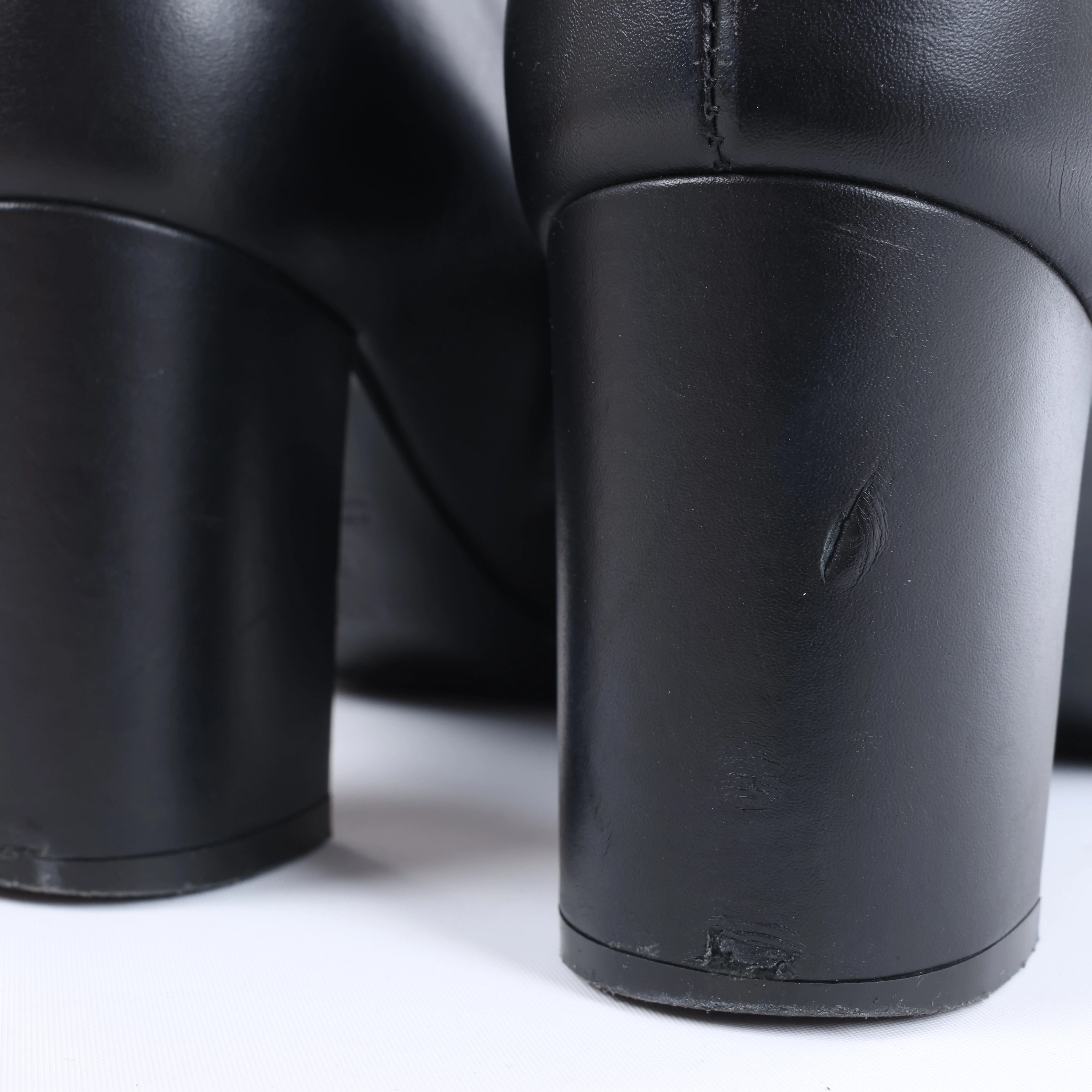 Botas largas de cuero Hermes New Jersey en negro, talla 38 UE