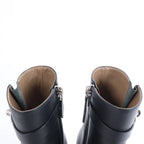 Hermès Saint Germain Leather Ankle Boots in Black, size 36
