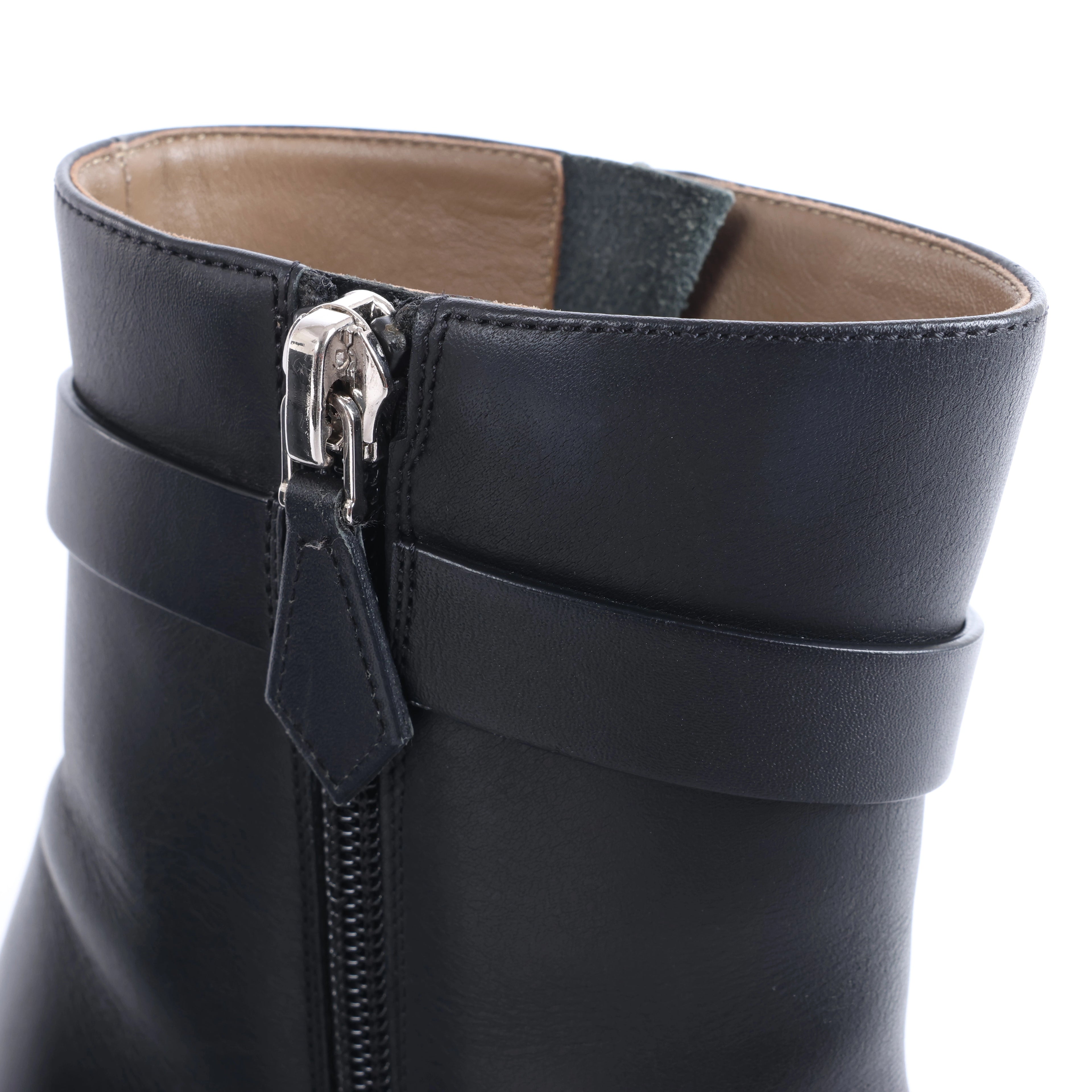 Botas largas de cuero Hermes New Jersey en negro, talla 38 UE
