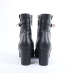 Hermès Saint Germain Leather Ankle Boots in Black, size 36