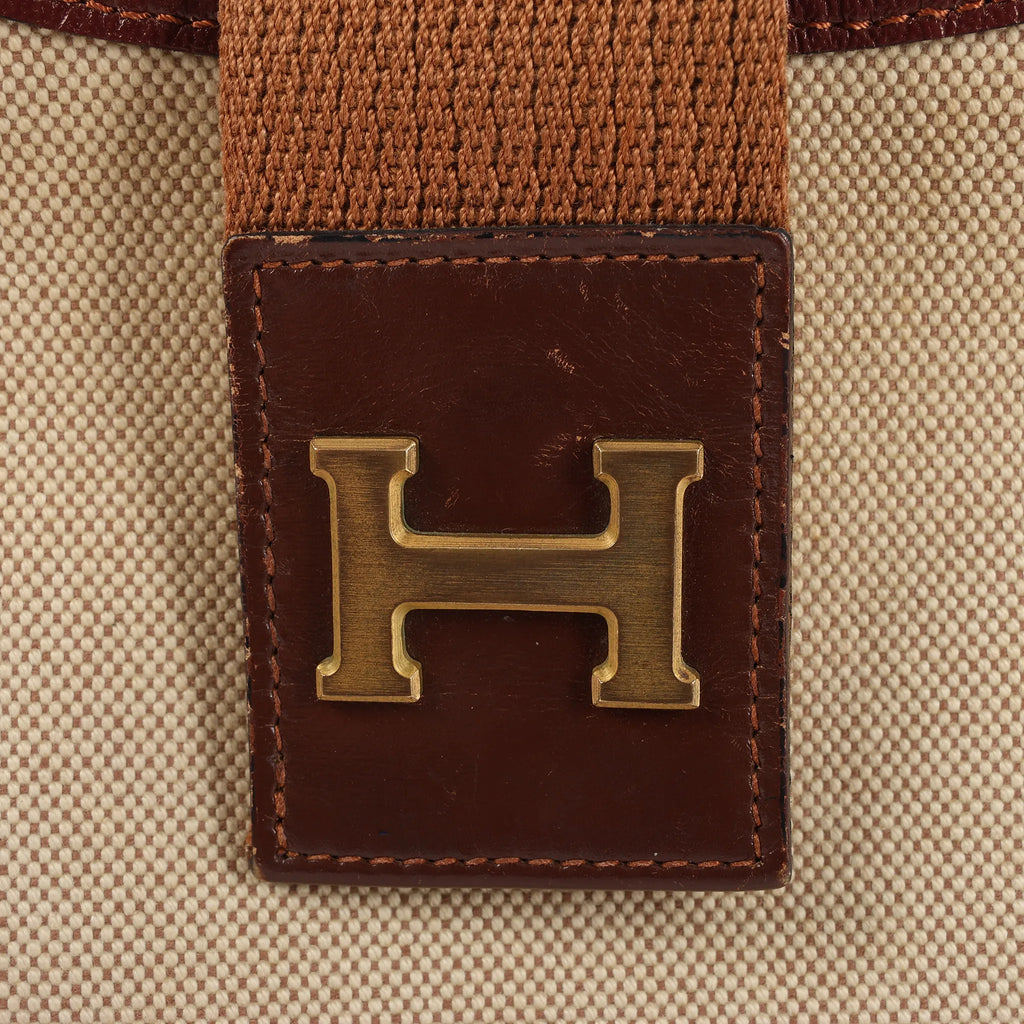 Hermes Sako Toile H Shoulder Bag in Brown ○O:1985