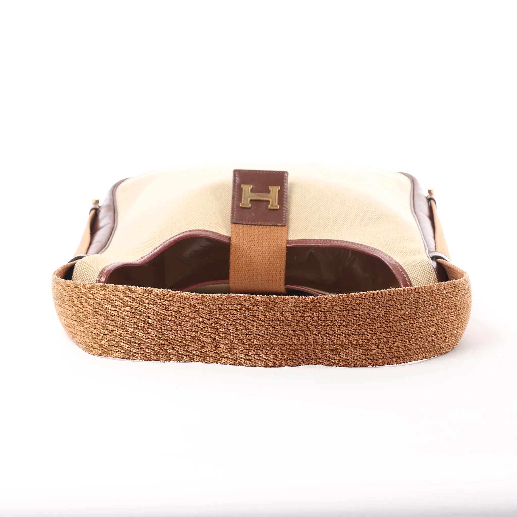 Hermes Sako Toile H Shoulder Bag in Brown ○O:1985