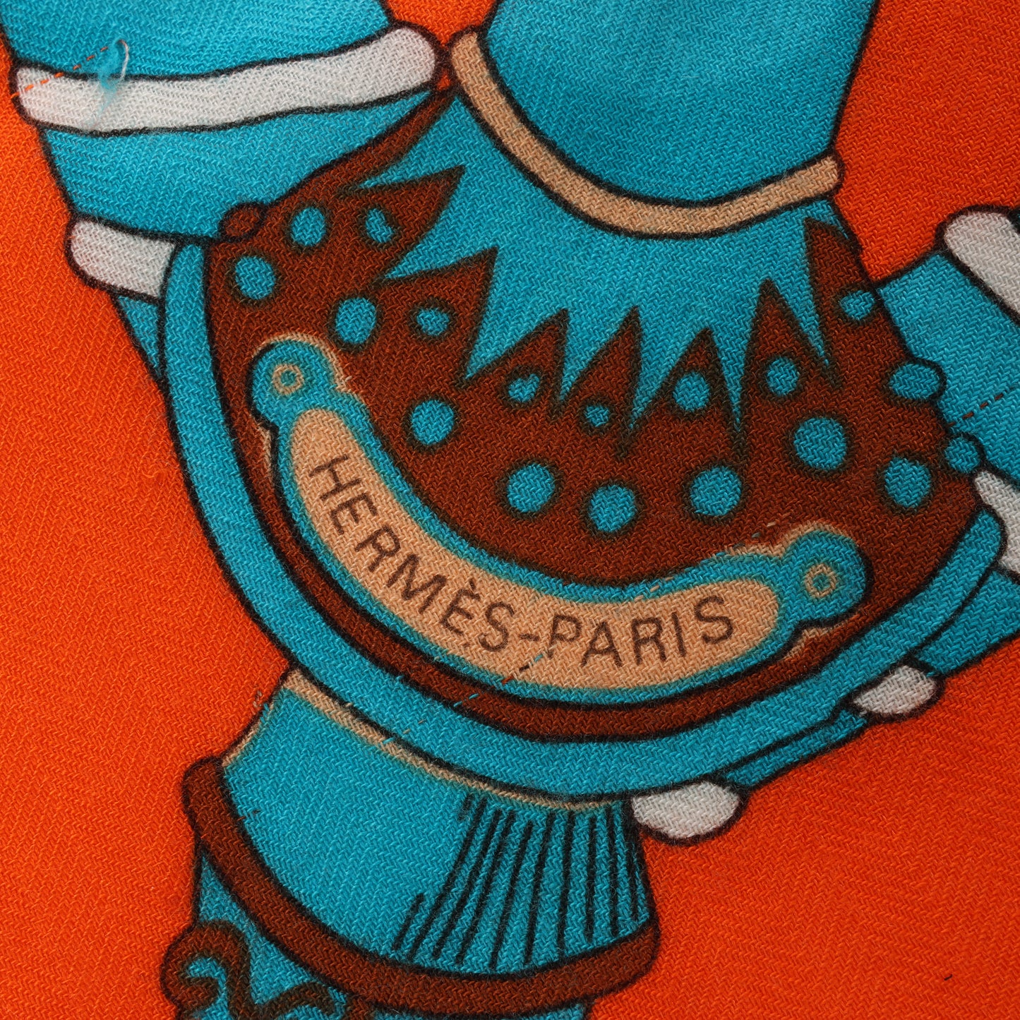 Hermès "Etendards et Bannieres" Cashmere & Silk Scarf in Red