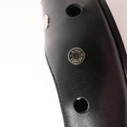Hermès Serie Button Punching Sack Leather Ballet Flats un Black, Size 39 EU