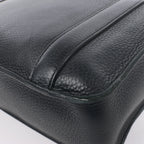 HERMES Steve Caporal 27 Taurillon Clemence in Black and Silver Metal Fittings Crossbody Bag  X: 2016