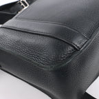 HERMES Steve Caporal 27 Taurillon Clemence in Black and Silver Metal Fittings Crossbody Bag  X: 2016