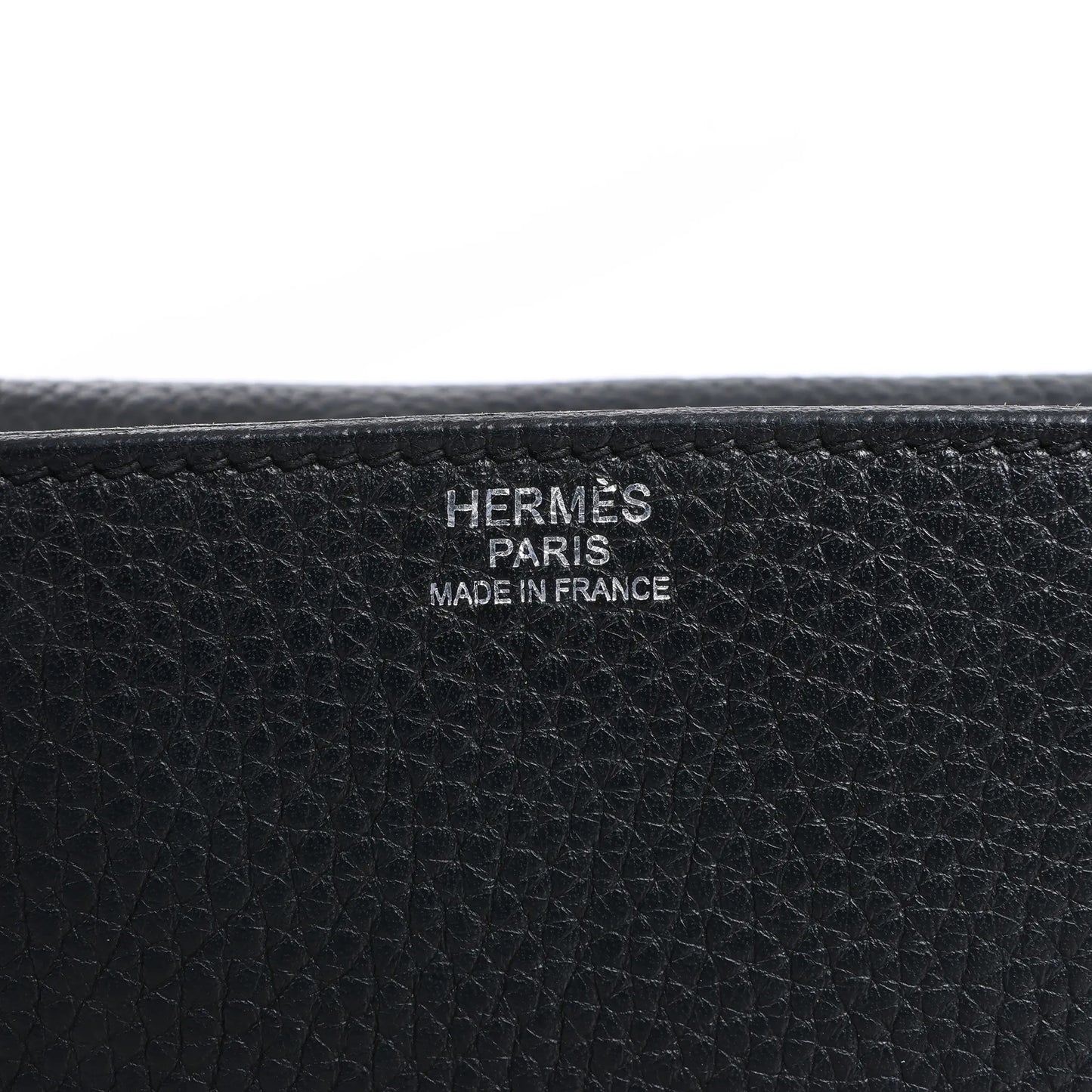 HERMES Steve Caporal 27 Taurillon Clemence in Black and Silver Metal Fittings Crossbody Bag  X: 2016