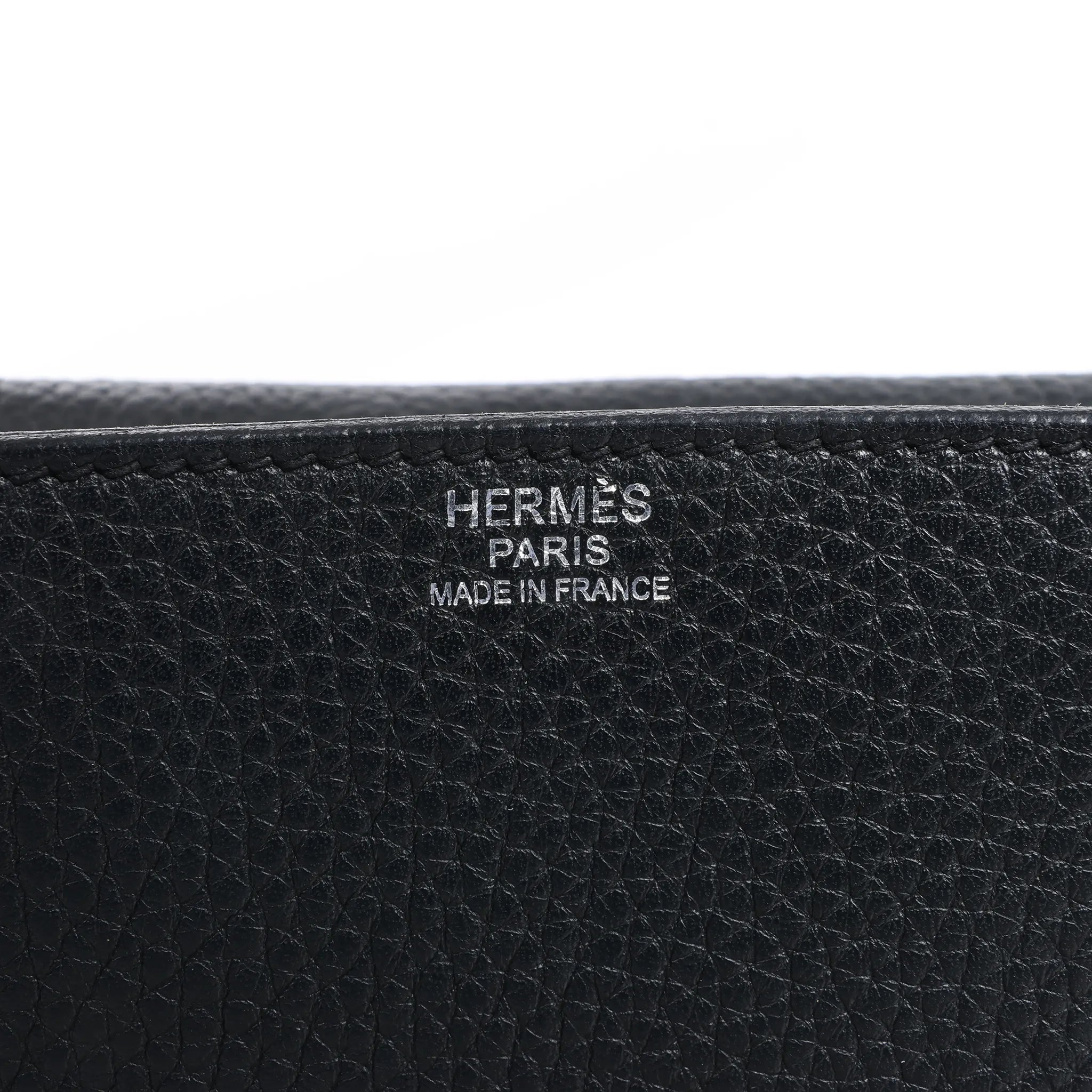 HERMES Steve Caporal 27 Taurillon Clemence in Black and Silver Metal Fittings Crossbody Bag  X: 2016